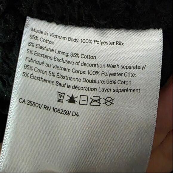 Lululemon Oh So Sherpa Half Zip Black Cotton Jersey Plush Fleece Teddy Jacket - Picture 8 of 9